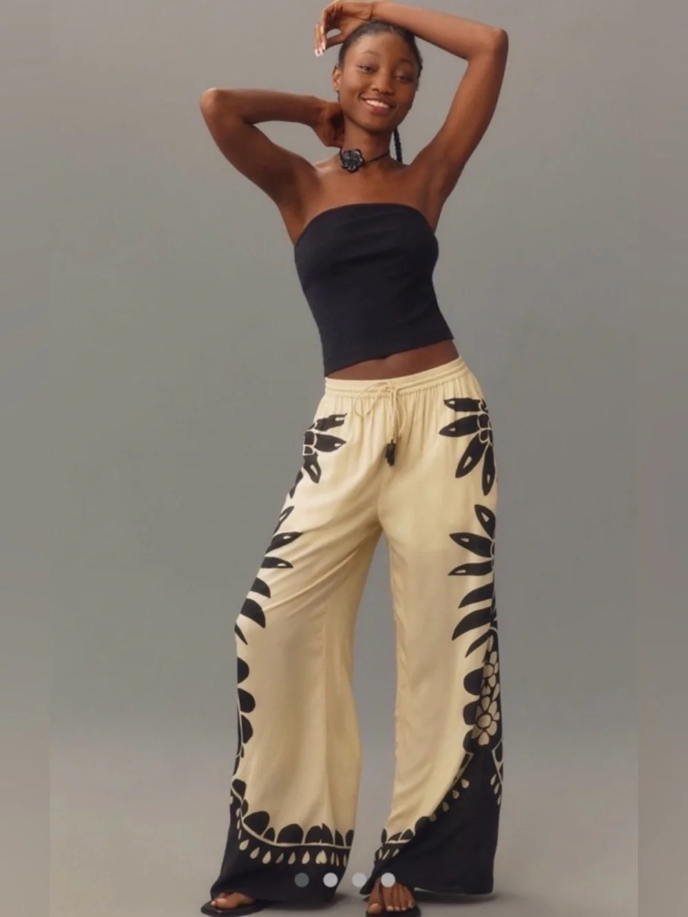 Farm Rio xAnthropologie Martina Pull On Pants Wide Leg, XL - Picture 5 of 10